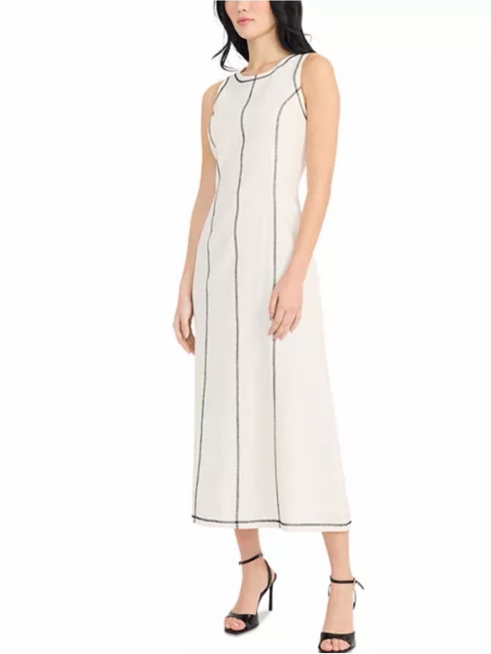 Donna Morgan Sleeveless Maxi Linen Blend Dress - Picture 3 of 10